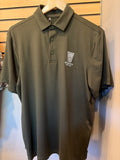 Aura Solid Polo Olive Green- Bison Logo
