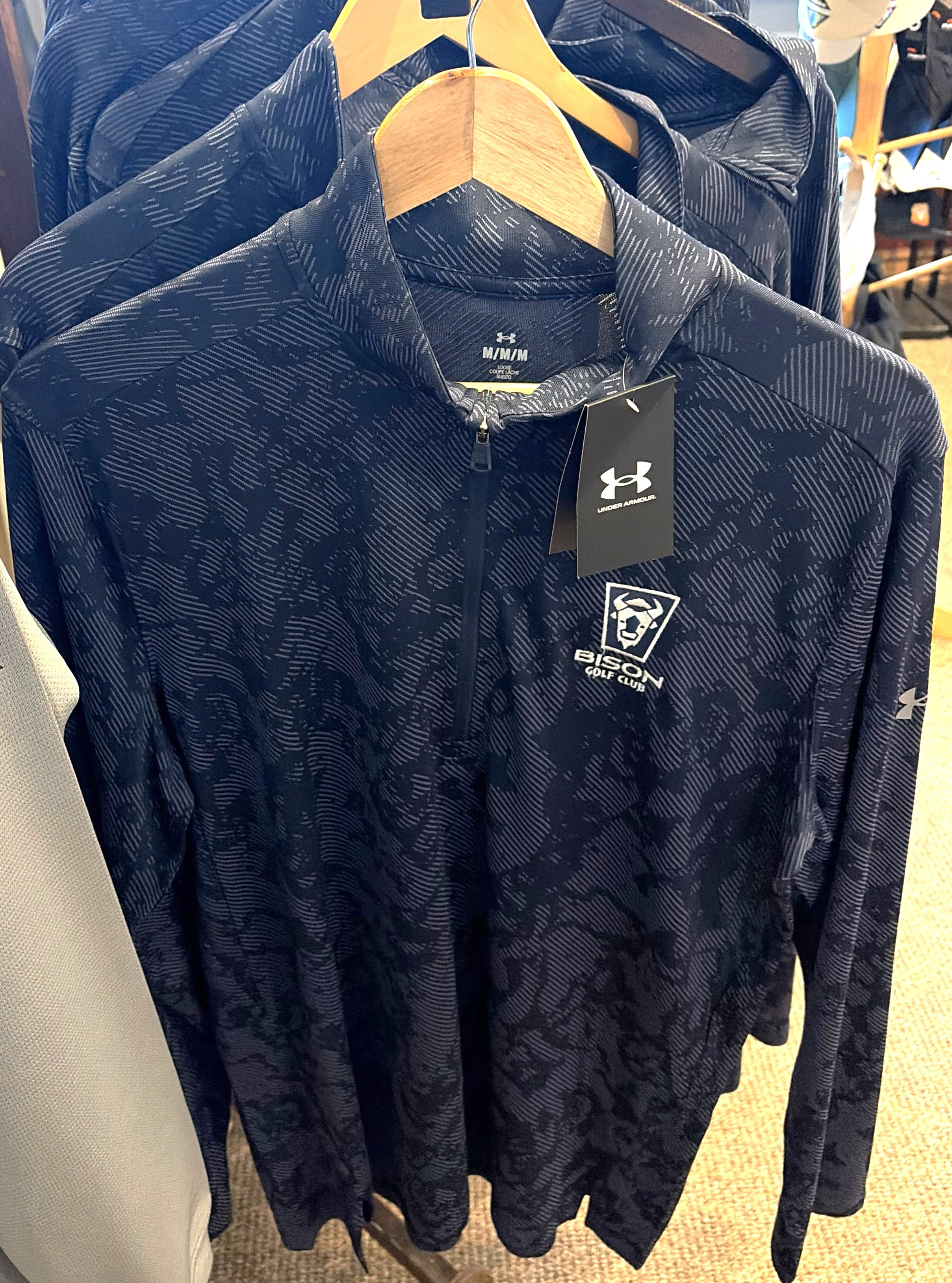 Bandit Camo 1/4 Zip Bison Logo