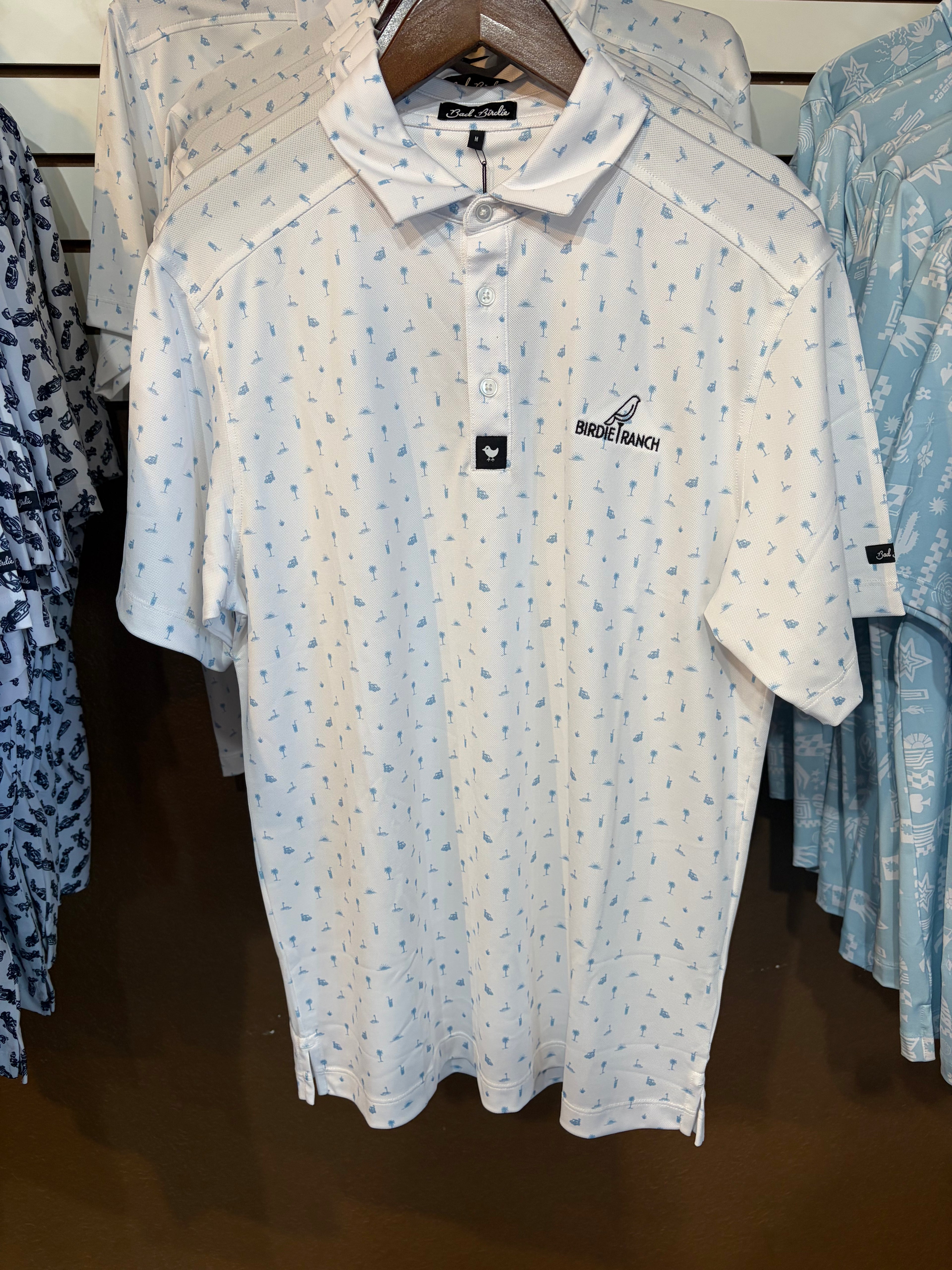 100 Palms Birdie Logo Polo