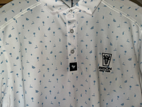 100 Palms Bison Logo Polo